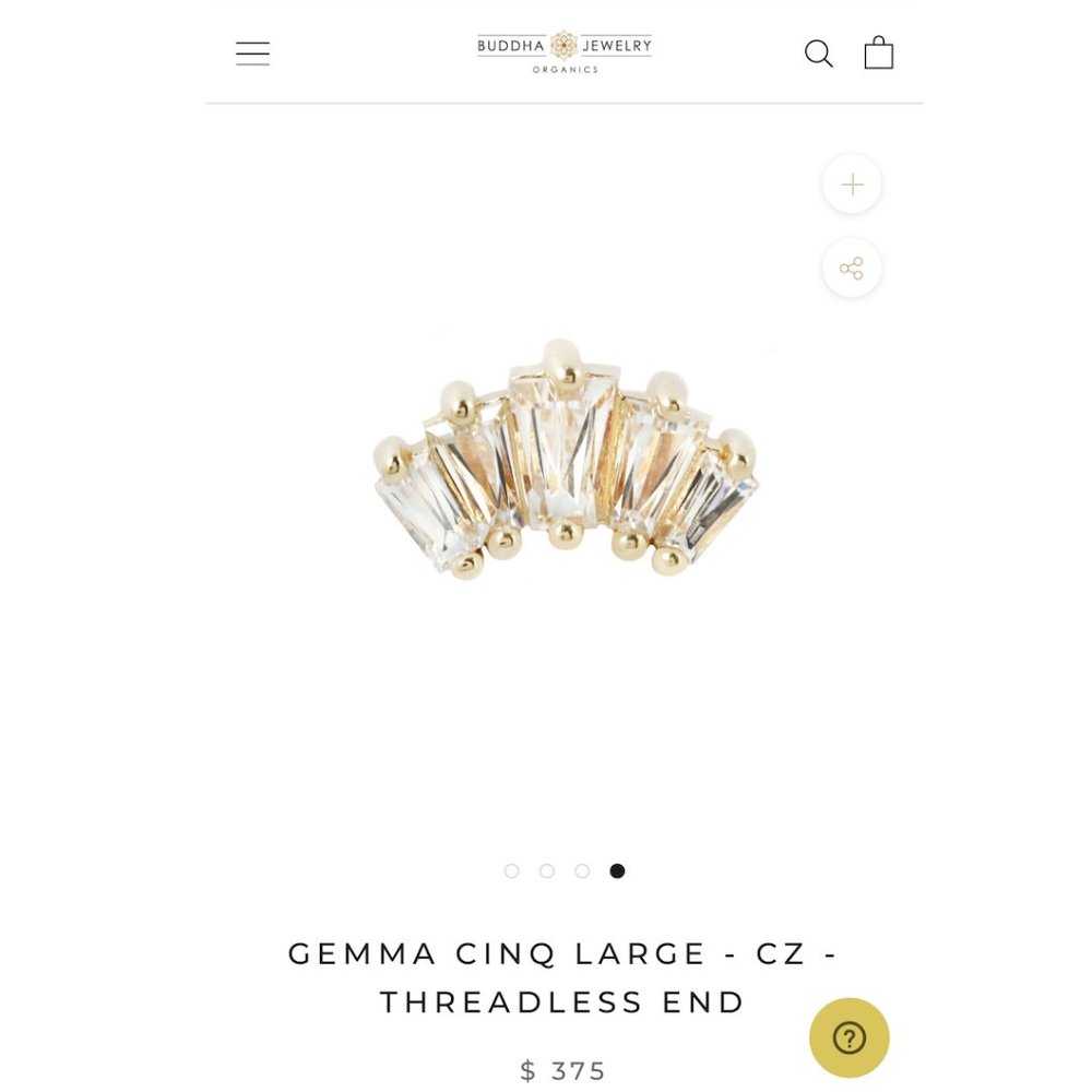 Buddha Jewelry Threadless End Earring Set - Like New!